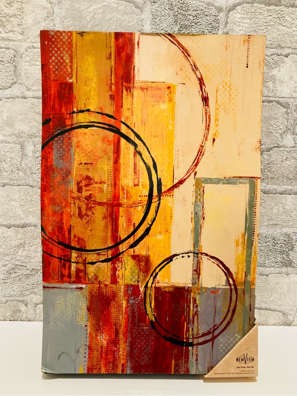 🌺New View Abstract Circles Wall Art - Orange, Yellow, Red